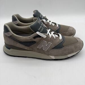 New Balance 998 Made In USA Men’s Gray Suede Low Top Retro Sneakers Walking 13